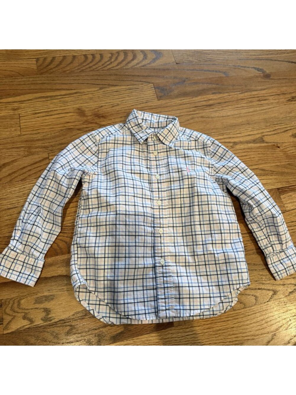 RALPH LAUREN BOYS 4T PINK PLAID BUTTON SHIRT